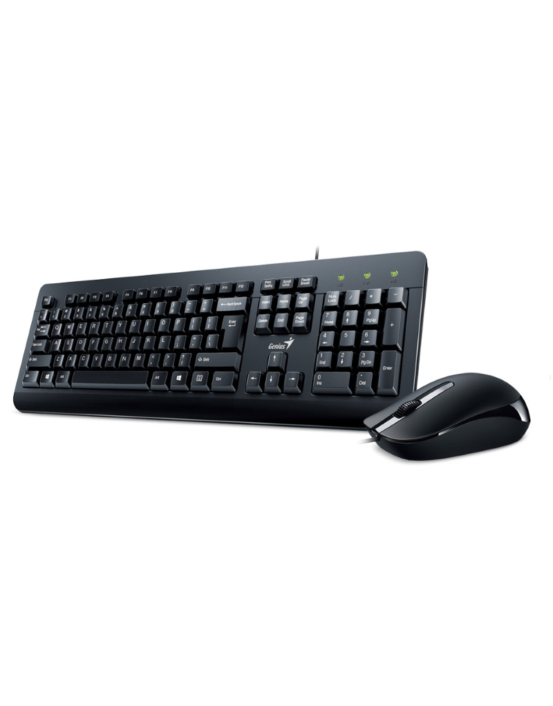 KM-160 USB US crna tastatura+ USB crni miš GENIUS - 1