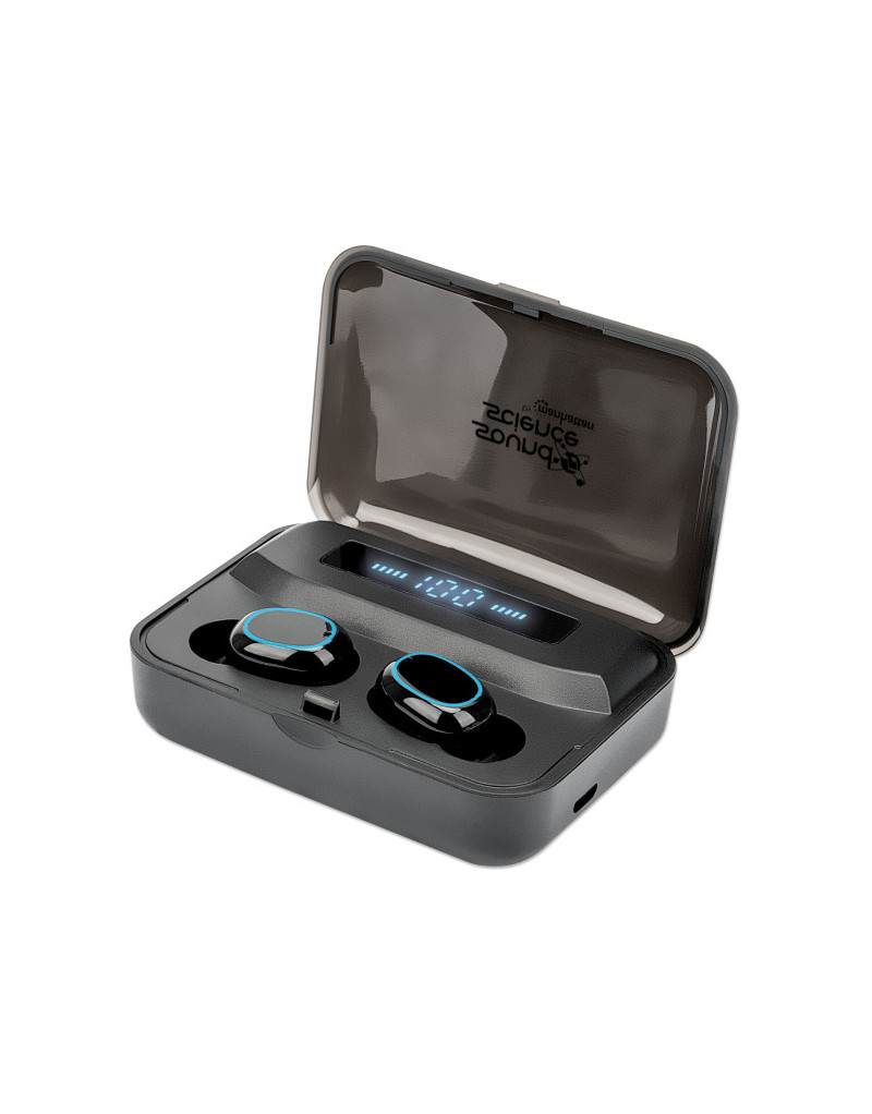 Slušalice TWS Manhattan 180382 Bluetooth 5.0 crne - 1 Slušalice TWS Manhattan 180382 Bluetooth 5.0 crne - 1