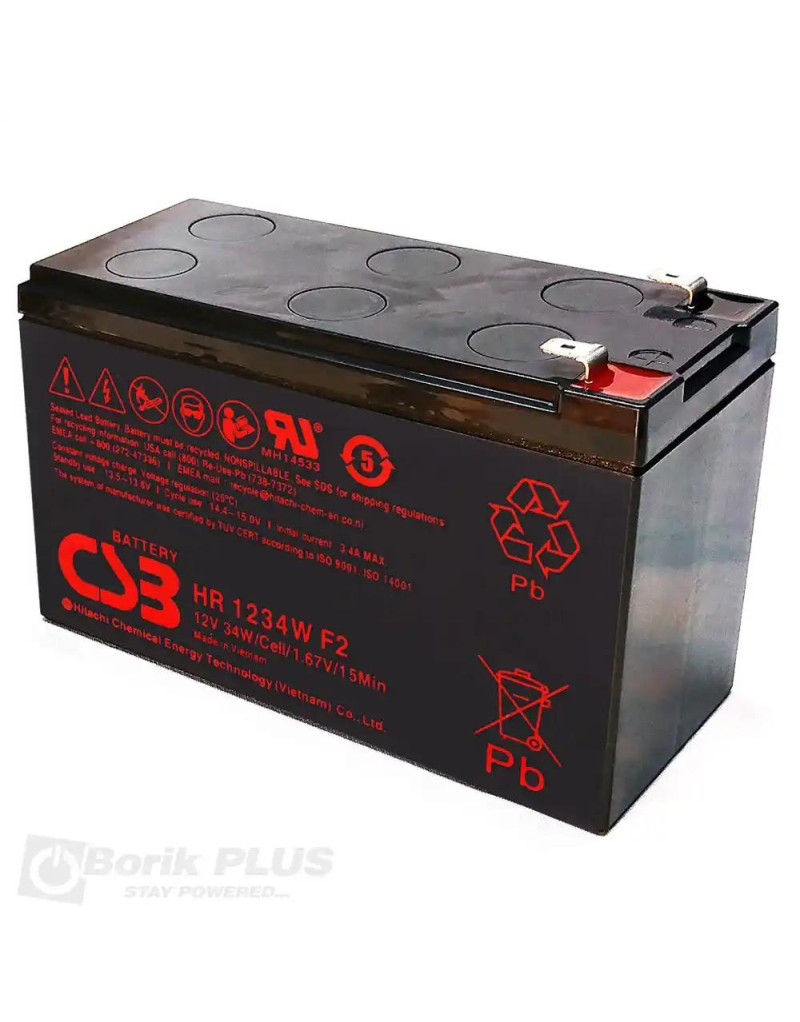 Baterija za UPS 12V 9Ah CSB 1234W  - 1