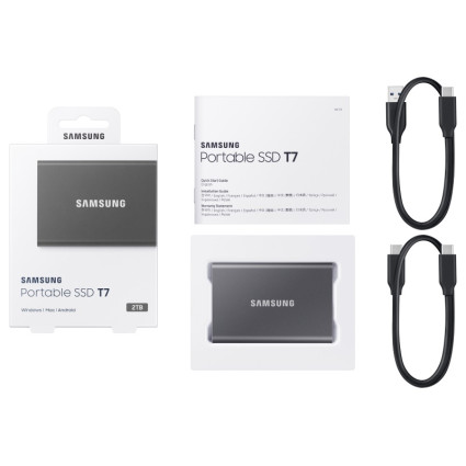 Portable T7 2TB sivi eksterni SSD MU-PC2T0T SAMSUNG - 1