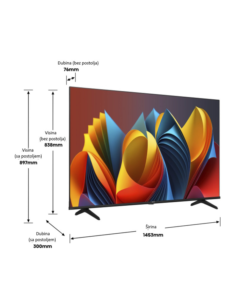 50 inča 50E7NQ Smart LED 4K UHD TV HISENSE - 1