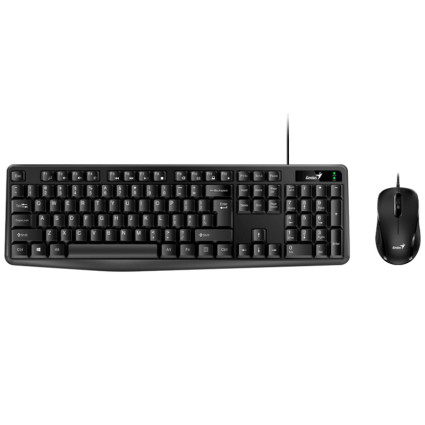 KM-170 USB YU crna tastatura+ USB crni miš GENIUS - 1