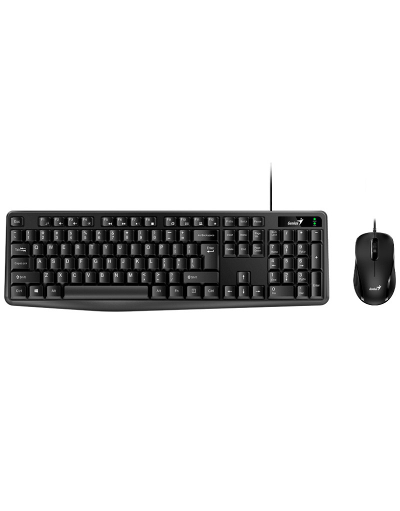 KM-170 USB YU crna tastatura+ USB crni miš GENIUS - 1