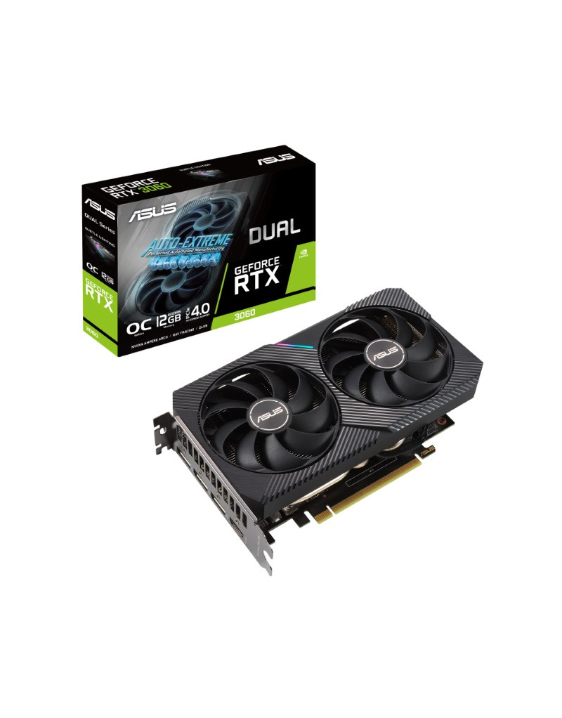 nVidia GeForce RTX 3060 12GB 192bit DUAL-RTX3060-O12G-V2 LHR grafička karta ASUS - 1