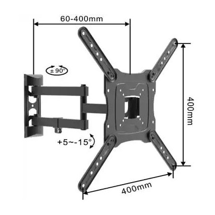 Nosač za TV Linkom 17-55/max vesa 400x400/30kg/zglobni  - 1