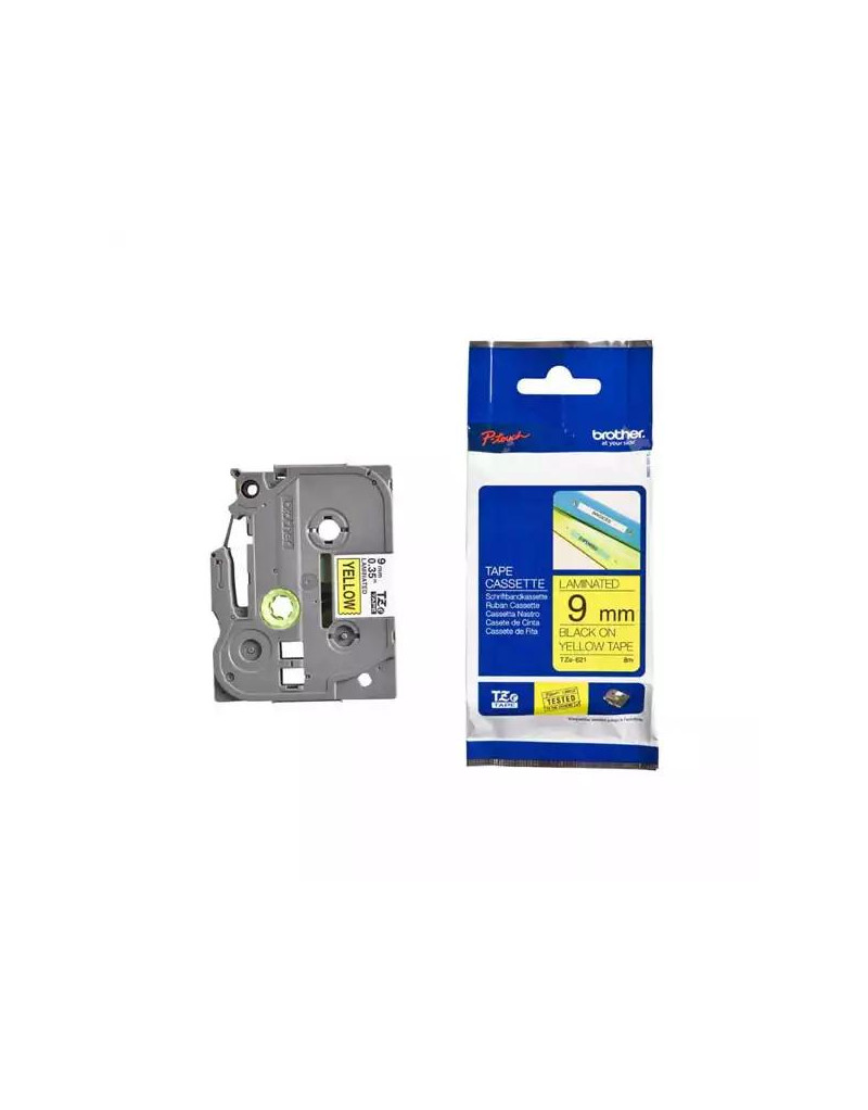Brother traka TZE621 9mm B/Y - 1 Brother traka TZE621 9mm B/Y - 1