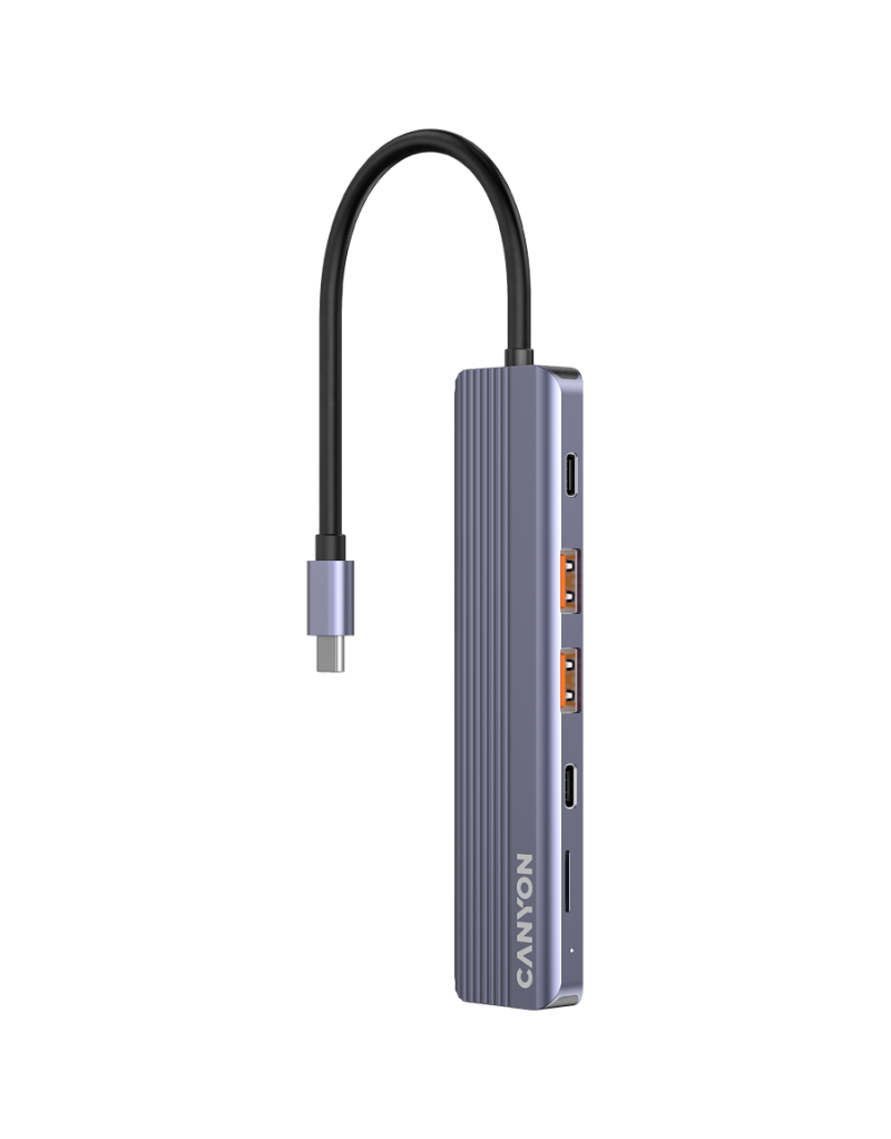 CANYON hub DS-17 6in1 4k USB-C Grey  - 1