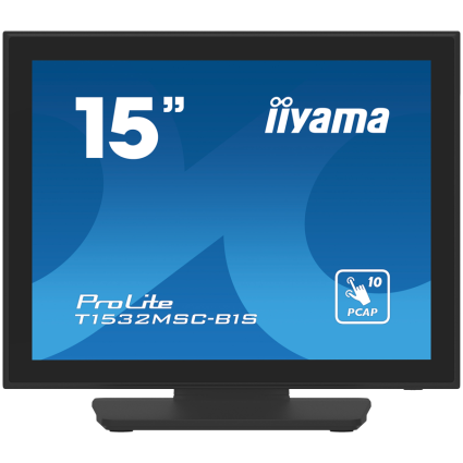  IIYAMA 15" PCAP Bezel Free Front, 10P Touch, 1024x768, Speakers, VGA,...  - 1