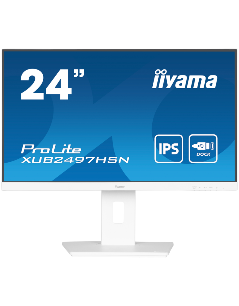  24" WHITE IPS-panel, 1920x1080, USB-C Dock  65W PD, LAN, DP-OUT, USB3x3 2+1xC...  - 1