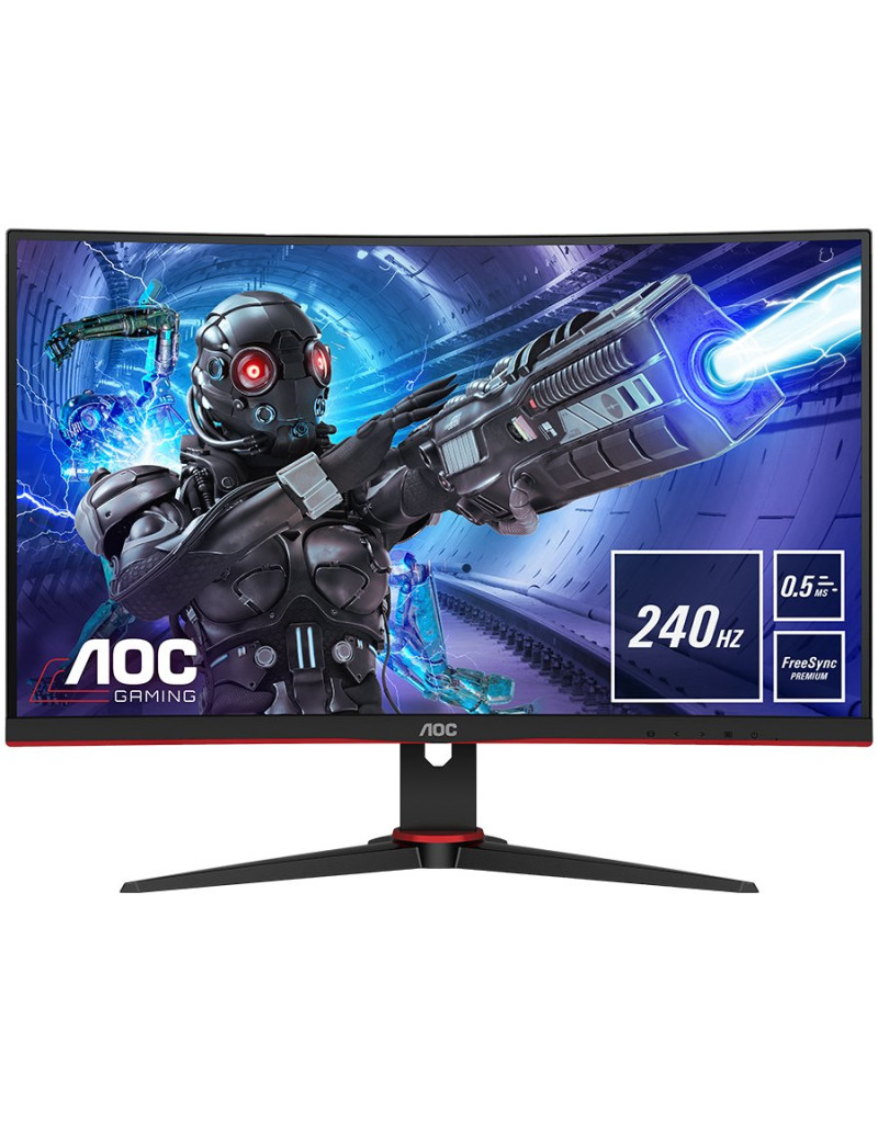  AOC Monitor LED C27G2ZE Gaming Curved 240Hz  27“, 16:9, 1920x1080, VA, 240Hz,...  - 1