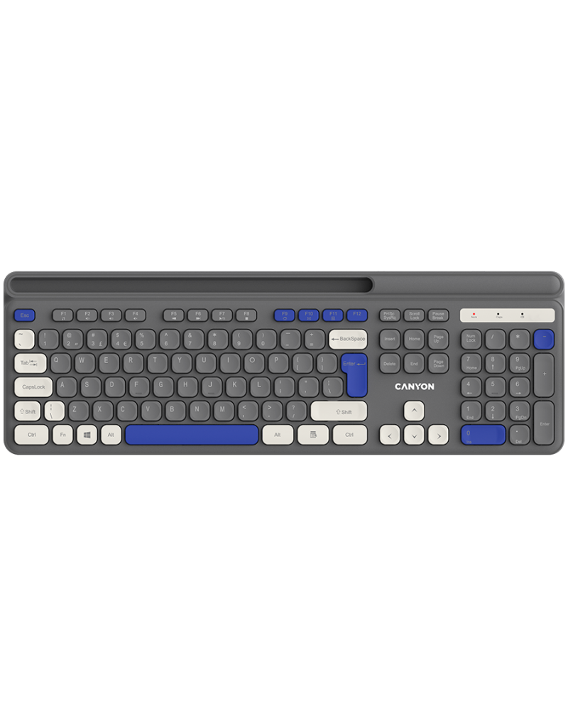 CANYON keyboard HKB-W03 EN/AD AAA Wireless Grey  - 1
