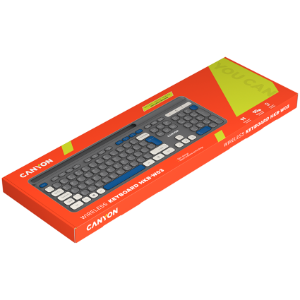 CANYON keyboard HKB-W03 EN/AD AAA Wireless Grey  - 7