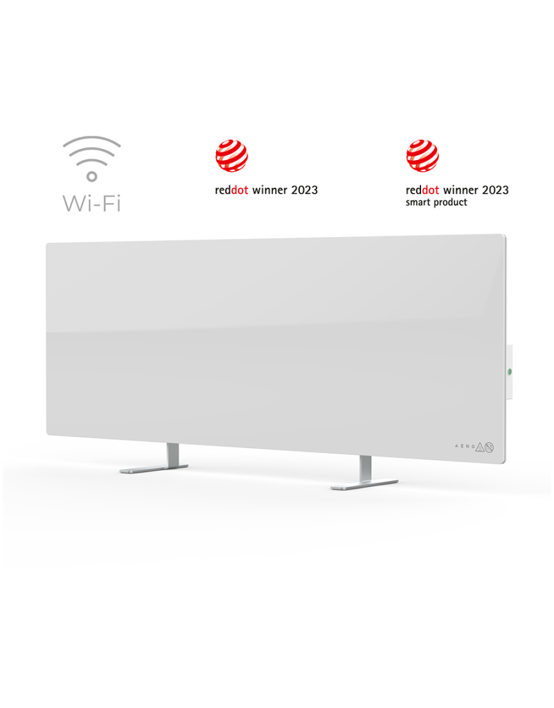  AENO Premium Eco Smart Heater, 700W, Tempered glass, Infrared+convection heating...  - 1