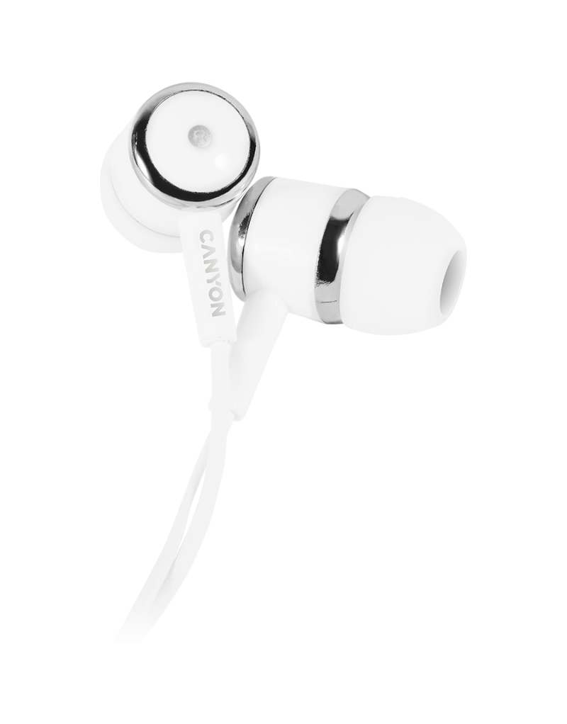 CANYON EPM- 01 Stereo earphones with microphone, White, cable length 1 2m, 23 9... - 1 CANYON EPM- 01 Stereo earphones with microphone, White, cable length 1 2m, 23 9... - 1