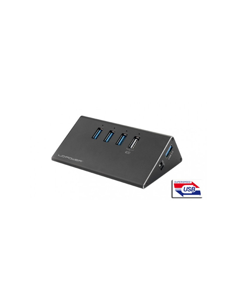 HUB LC Power LC-HUB-ALU-2B-4 USB3.0 Aluminium  - 1