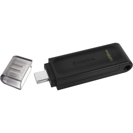 USB Flash Kingston 128GB USB 3.2 DataTraveler 70 USB-C black DT70/128GB  - 1