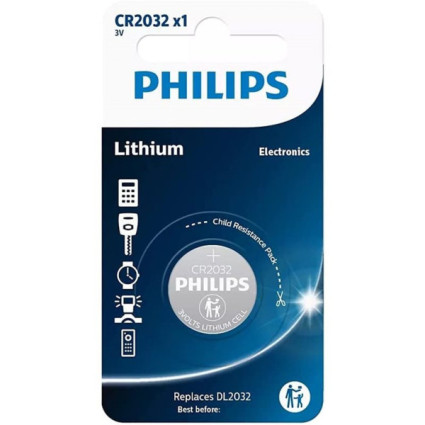 Baterija Philips CR2032 Litijum  - 1