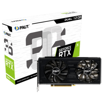 SVGA Palit GeForce RTX 3060 Dual 12GB GDDR6, 192-bit NE63060019K9-190AD  - 1