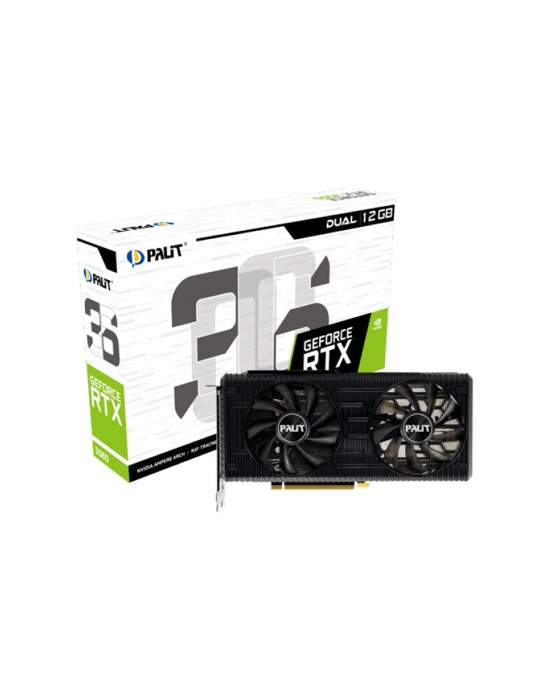 SVGA Palit GeForce RTX 3060 Dual 12GB GDDR6, 192-bit NE63060019K9-190AD  - 1