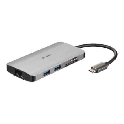 Docking D-Link DUB-M810 8in1 USB-C - HDMI/USB3.0x2/CR/PD/GLAN  - 1