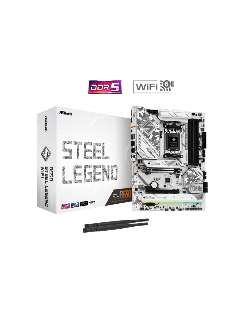 MB AMD AM5 ASRock B650 STEEL LEGEND WIFI  - 1