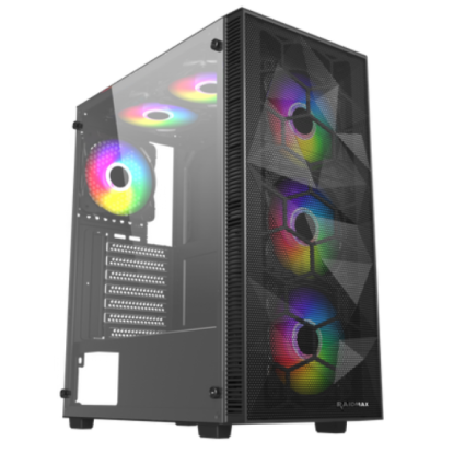 Kuciste Raidmax Talos window/black, 4x 120mm RGB/650W/RT650RGB  - 1