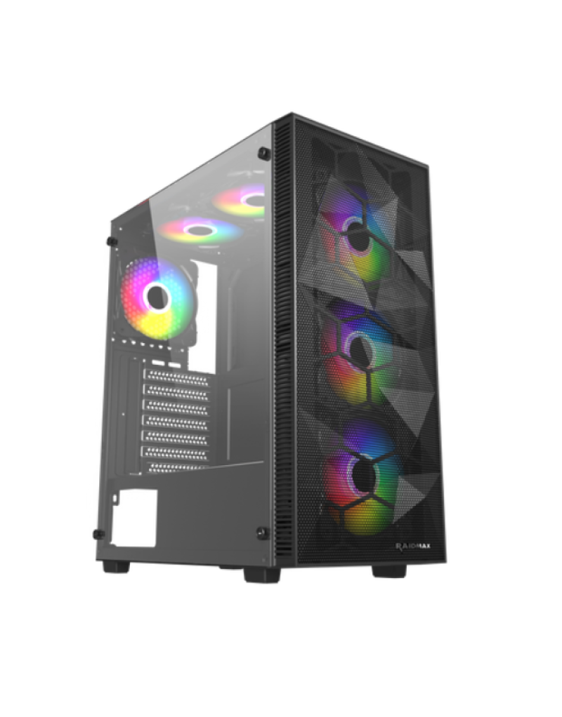 Kuciste Raidmax Talos window/black, 4x 120mm RGB/650W/RT650RGB  - 1