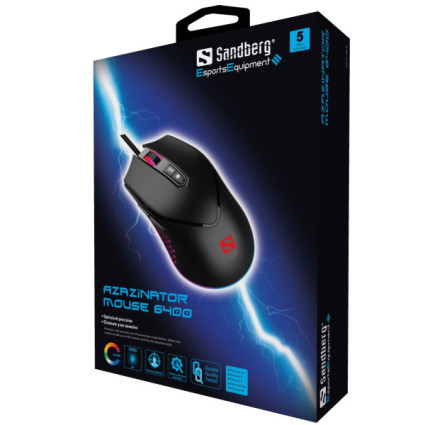 Miš Sandberg Azazinator USB 6400DPI 640-20  - 5