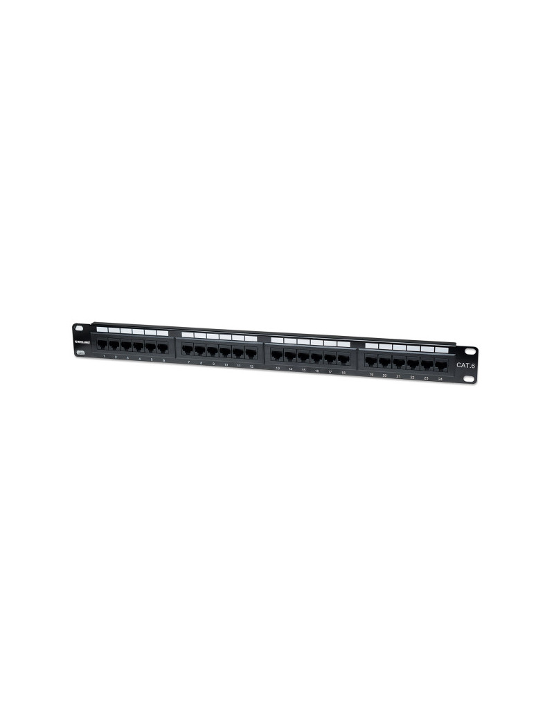 Patch panel Manhattan 520959 19"/1U Cat6/24 port - 1 Patch panel Manhattan 520959 19"/1U Cat6/24 port - 1