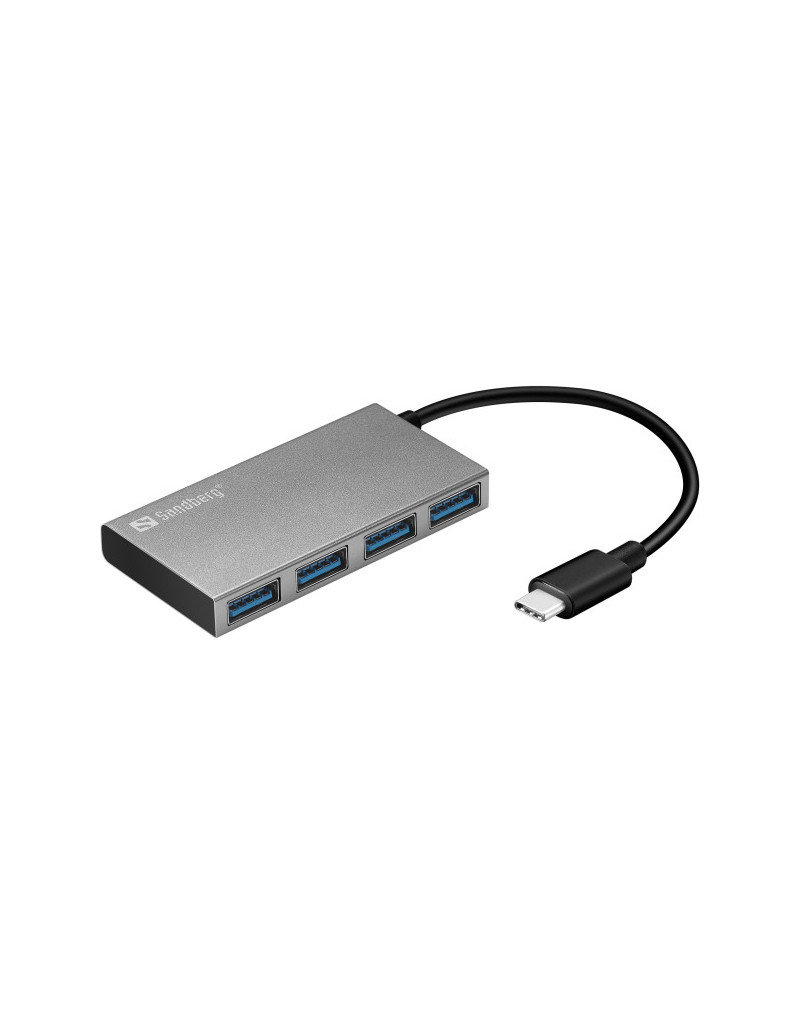 USB HUB 4 port Sandberg Pocket USB C - USB 3.0 136-20  - 1