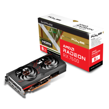 SVGA Sapphire Radeon RX 7600 Gaming OC Pulse 8GB GDDR6, 11324-01-20G  - 1