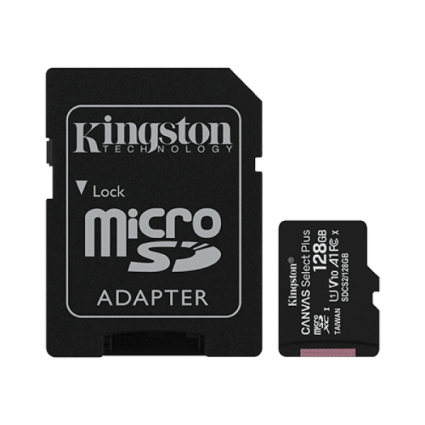 Micro SD Kingston 128GB Canvas Select Plus SDCS2/128GB + sd adapter  - 1
