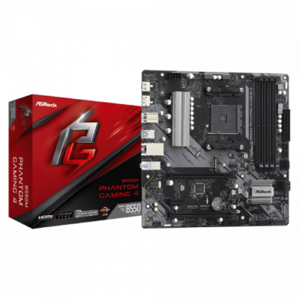 MB AM4 ASRock B550M Phantom Gaming 4 90-MXBE90-A0UAYZ  - 1