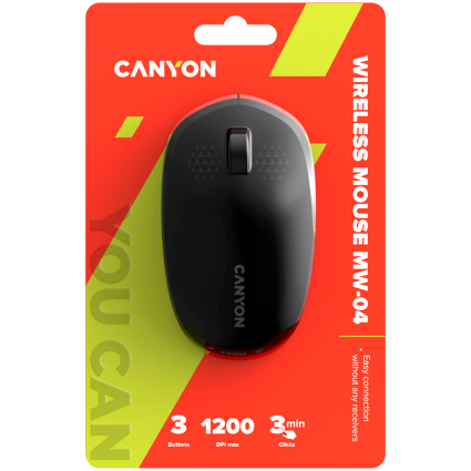 CANYON mouse MW-04 3buttons BT Wireless Black  - 6