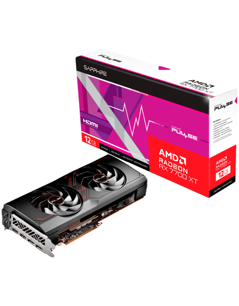 SAPPHIRE PULSE AMD RADEON RX 7700 XT GAMING 12GB GDDR6 DUAL HDMI / DUAL DP  - 1