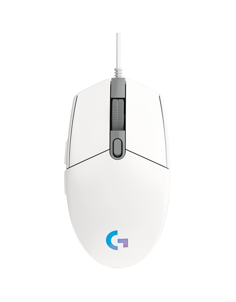 LOGITECH G102 LIGHTSYNC Corded Gaming Mouse - WHITE - USB - EER  - 1