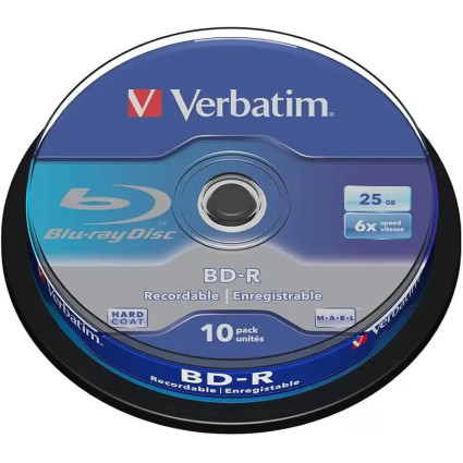 Blue-Ray Verbatim 25GB 1/10 6x/zvono  - 1