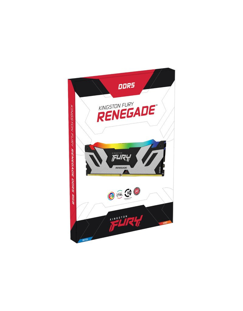 DIMM DDR5 64GB (2x32GB kit) 6400MT/s KF564C32RSAK2-64 FURY Renegade RGB KINGSTON - 1