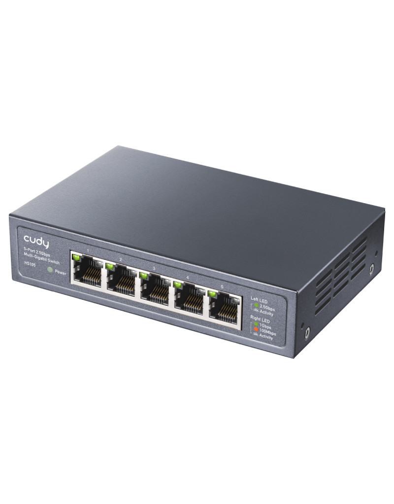 HS105 5-Port 2.5G Desktop Metal Switch CUDY - 1