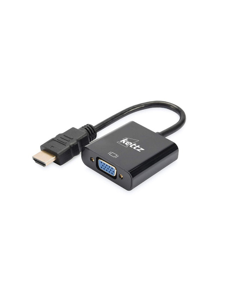 Adapter Kettz HV-4500 HDMI-VGA M/F - 1 Adapter Kettz HV-4500 HDMI-VGA M/F - 1