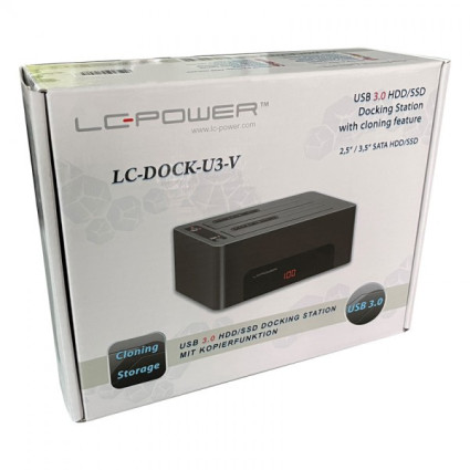 HDD D. Station dual bay LC-DOCK-U3-V 2xSSD/HDD Black, USB 3.0  - 1