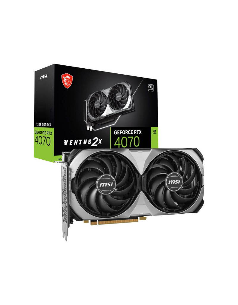 SVGA MSI Geforce RTX 4070 12GB Ventus 2X E1 OC GDDR6, V512-018R  - 1