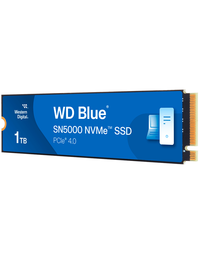 SSD WD Blue SN5000 NVMe M 2 2280, 1TB, PCIe Gen4 16GT/s, up to 4 Lanes - 1 SSD WD Blue SN5000 NVMe M 2 2280, 1TB, PCIe Gen4 16GT/s, up to 4 Lanes - 1