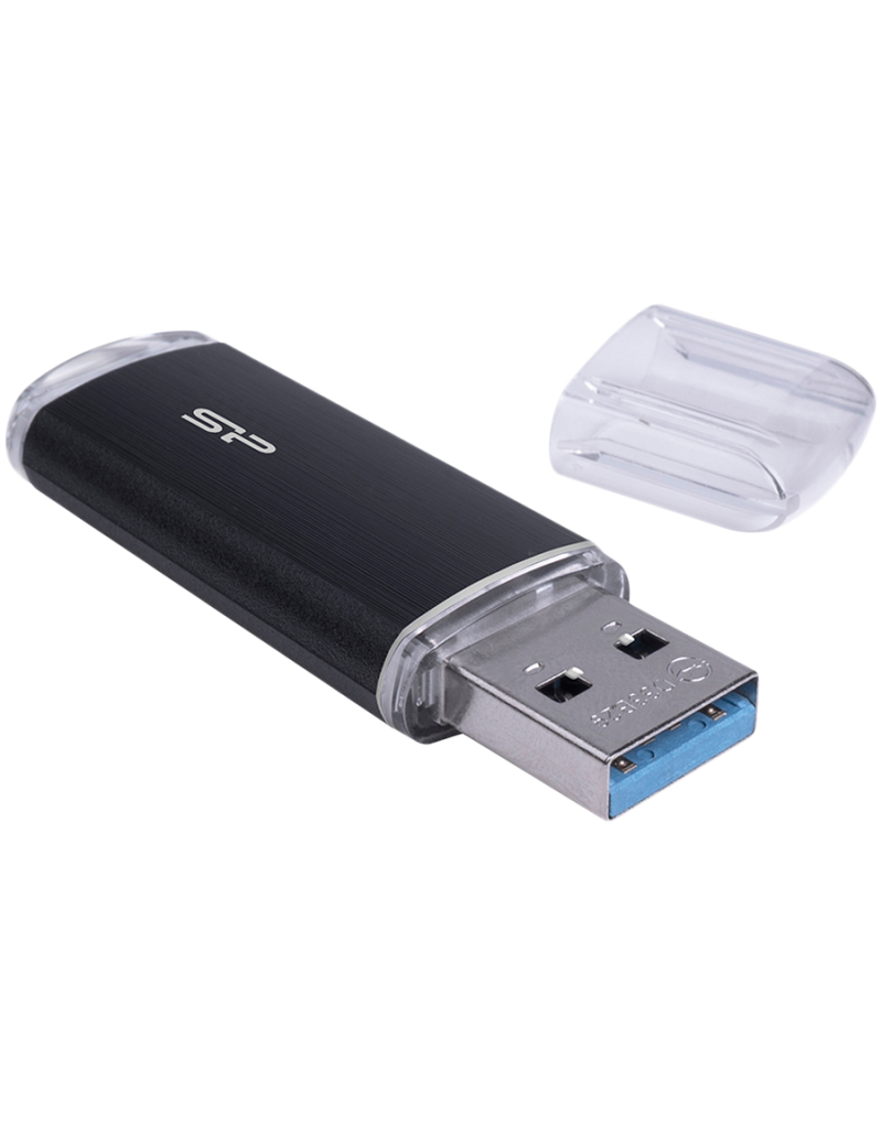 USB Flash Silicon-Power Blaze B02 256GB USB 3 2 Gen 1 Type-A Black  - 1