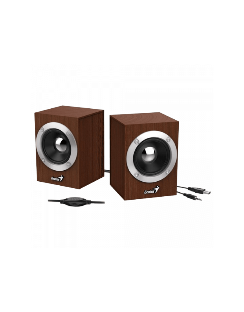 Zvucnici 2.0 Genius SP-HF280 USB Wood - 1 Zvucnici 2.0 Genius SP-HF280 USB Wood - 1