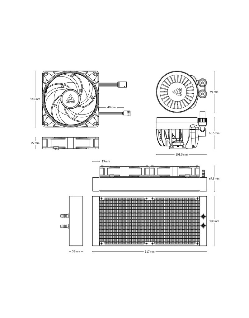 Liquid Freezer III 280 A-RGB Black vodeno hlađenje (ACFRE00143A) ARCTIC - 1