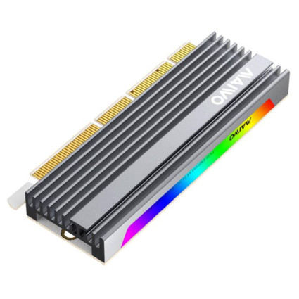 Adapter M.2 NVMe na PCI-Express RGB Alu heatsink, KT058 MAIWO - 1