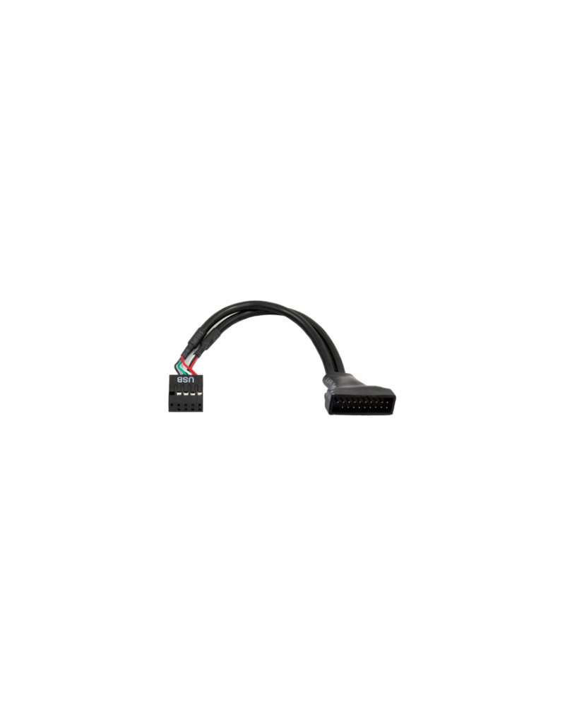 USB3T2 Kabl adapter 19pin USB 3.0 - 9pin USB 2.0 crni CHIEFTEC - 1