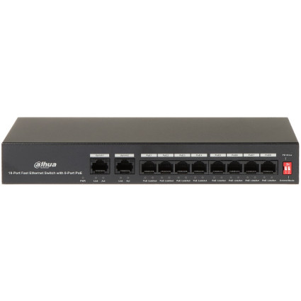 PFS3010-8ET-65 10-Port Fast Ethernet Switch with 8-Port PoE DAHUA - 1