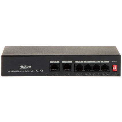 PFS3006-4ET-36 6-Port Fast Ethernet Switch with 4-Port PoE DAHUA - 1